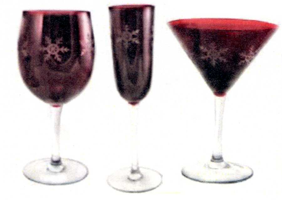 Snowflakes Water Goblet by Cristal D'Arques - Durand-1