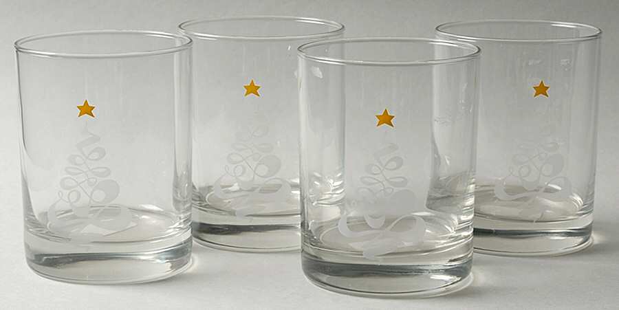 Starry Night Double Old Fashioned - Set of 4 by Cristal D'Arques - Durand-1