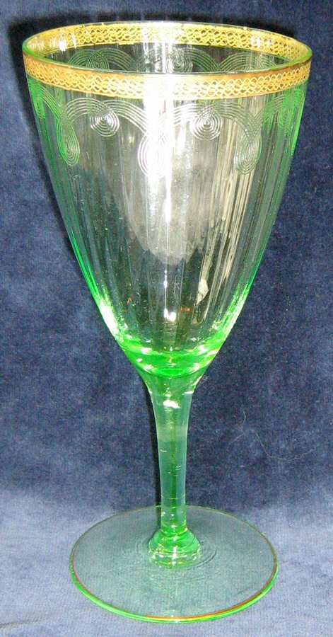 Decoration 1 Emerald Green Water Goblet by Cambridge-1