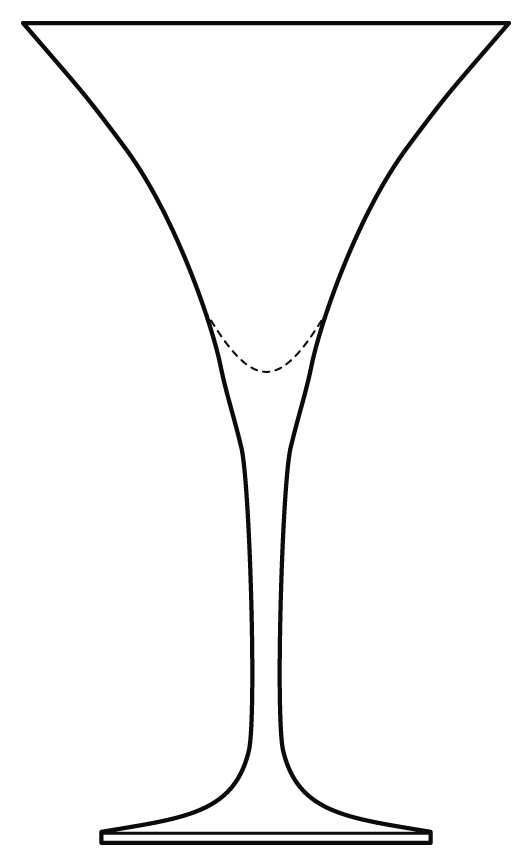Zelda Martini Glass by Crate & Barrel-1