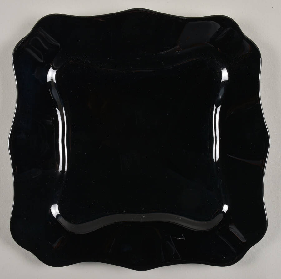 Authentic Black Salad/Dessert Plate by Cristal D'Arques - Durand-1