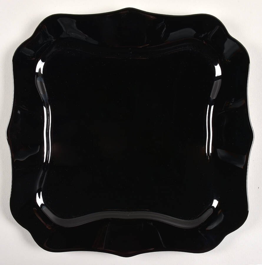 Authentic Black Dinner Plate by Cristal D'Arques - Durand-1