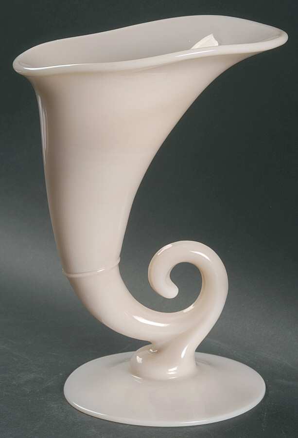 Pristine Crown Tuscan 9" Cornucopia Vase by Cambridge-1