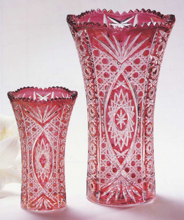 Chesnay Ruby 11" Flower Vase by Cristal D'Arques - Durand-1