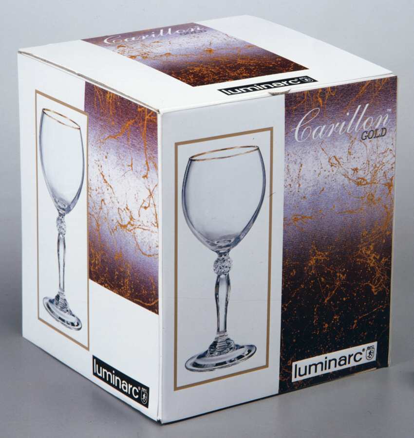 Carillon Gold Water Goblet by Cristal D'Arques - Durand-1