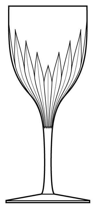 Meribel Water Goblet by Cristal D'Arques - Durand-1