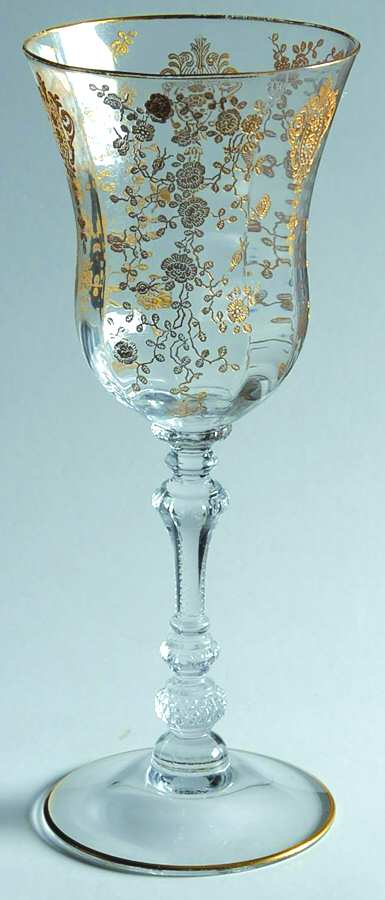 Rose Point Gold Encrusted (Stem 3600, 3500) Large Claret by Cambridge-1