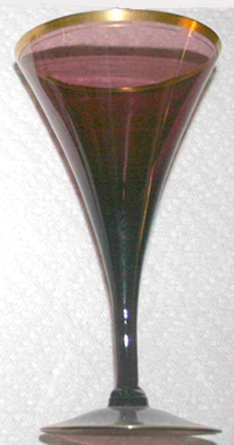 Gold Band Amethyst Water Goblet by Cambridge-1
