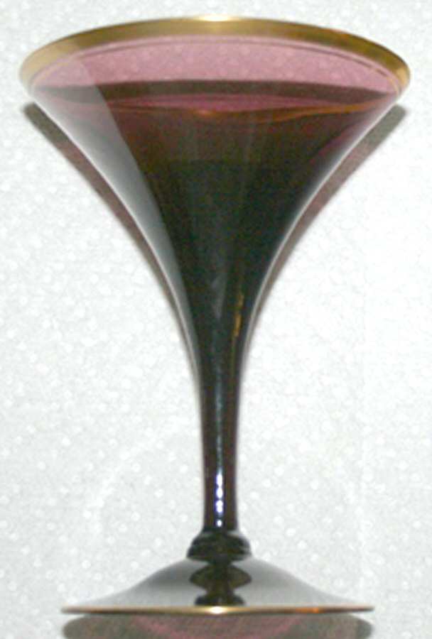 Gold Band Amethyst Champagne/Tall Sherbet by Cambridge-1