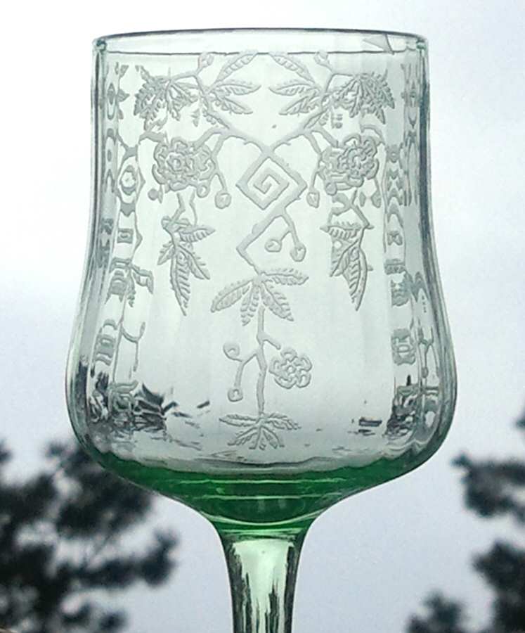 Rosalie Emerald (Light Green, Stem 7606) Water Goblet by Cambridge-1