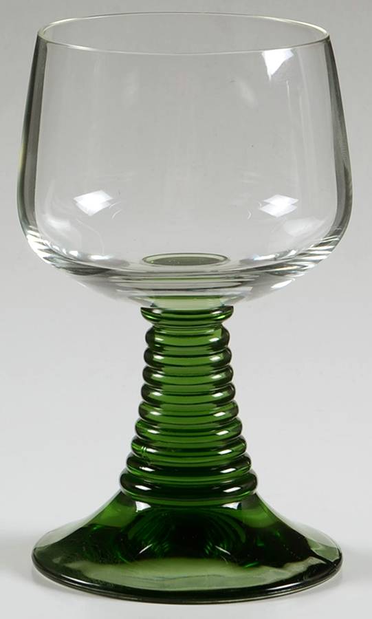 Roemer Green Water Goblet by Cristal D'Arques - Durand-1