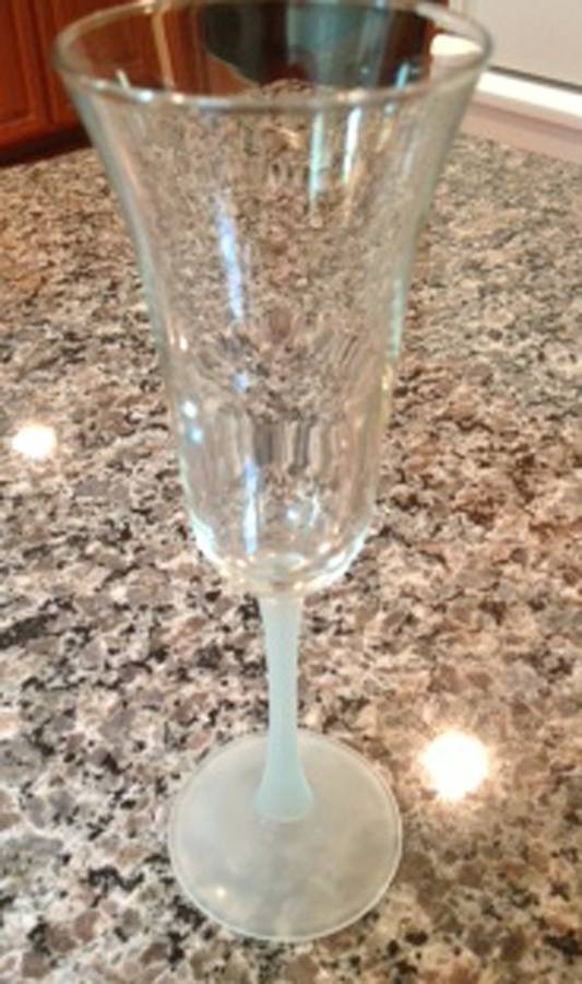 Tahiti Blue Fluted Champagne by Cristal D'Arques - Durand-1