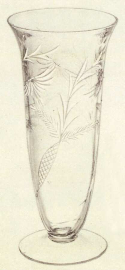 Cut 1064 11" Footed Vase by Cambridge-1