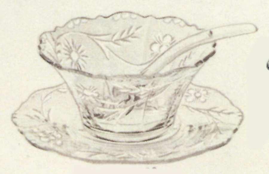 Cut 1065 Mayonnaise Bowl, Underplate and Ladle by Cambridge-1