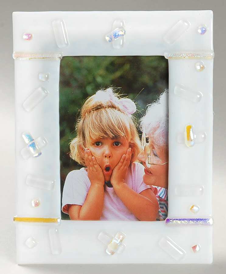 Festive White Frame-Holds 3 1/2" X 5" Photo by Christopher Stuart-1