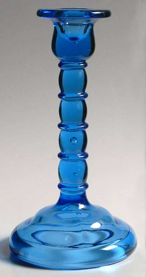 1595 Blue (Ritz Blue) 8" Single Light Candlestick by Cambridge-1