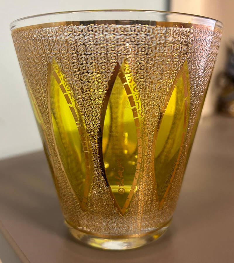 Tiffany Topaz On the Rocks Glass by Culver-1