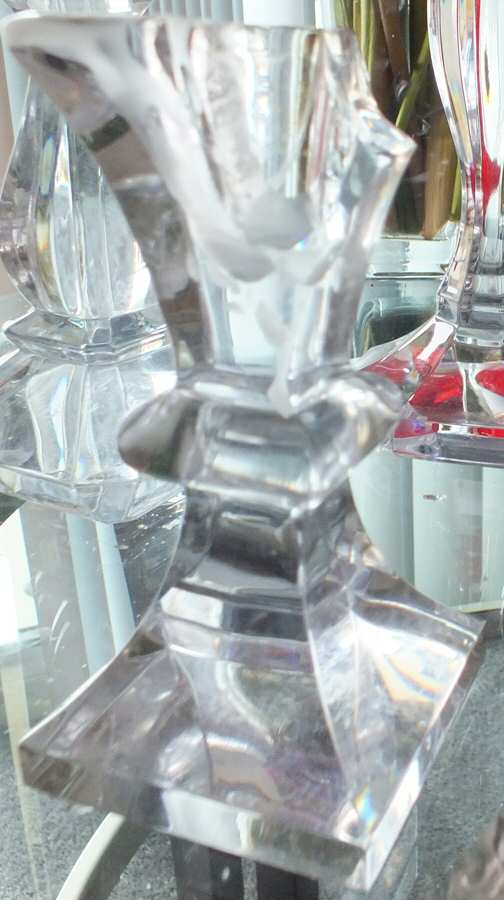 Canton Hurricane Lamp, No Globe by Cristal de Sevres-1