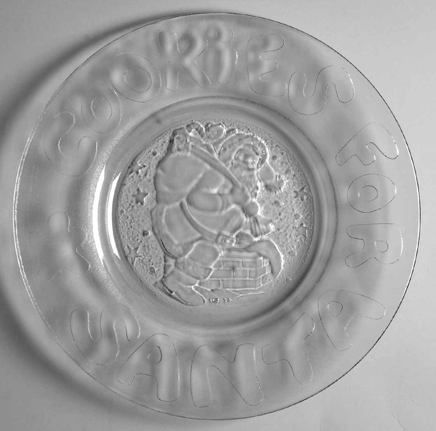 Cookies and Milk for Santa Dessert Plate by Cristal D'Arques - Durand-1