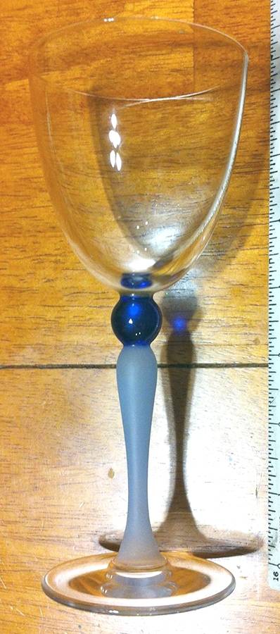 Eden Blue Water Goblet by Cristal D'Arques - Durand-1