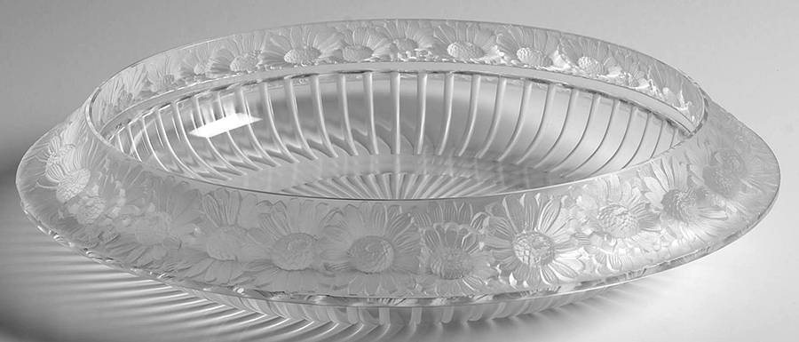 Marguerites 13" Round Bowl by Lalique-1