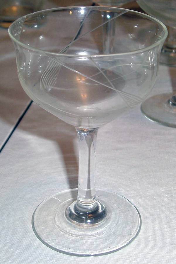 CQE3 Champagne/Tall Sherbet by C G Quartzex Crystal-1