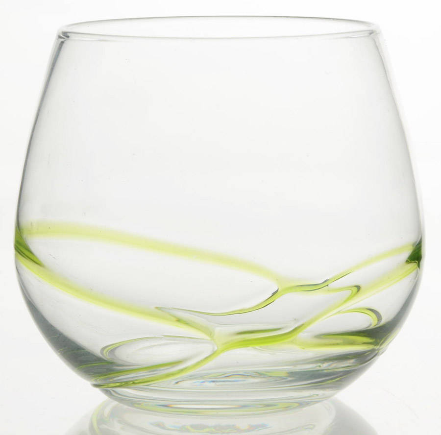 Swizzle Green Flat Tumbler by Crate & Barrel-1