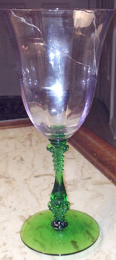 3121 Forest Green Water Goblet by Cambridge-1