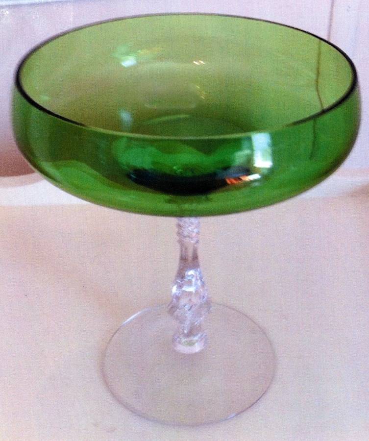 3121 Forest Green Round Compote (Height X Width) by Cambridge-1