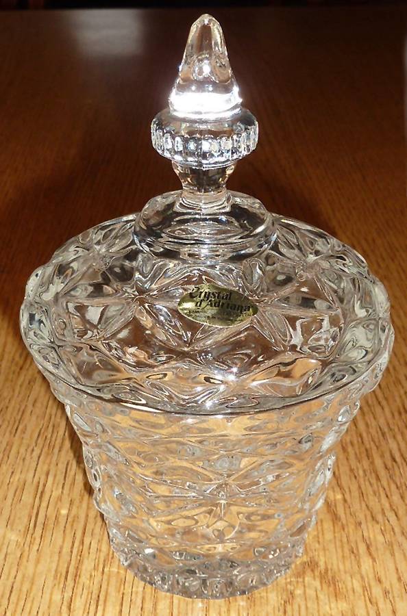 Luna Sugar Bowl & Lid by Crystal d'Adriana-1