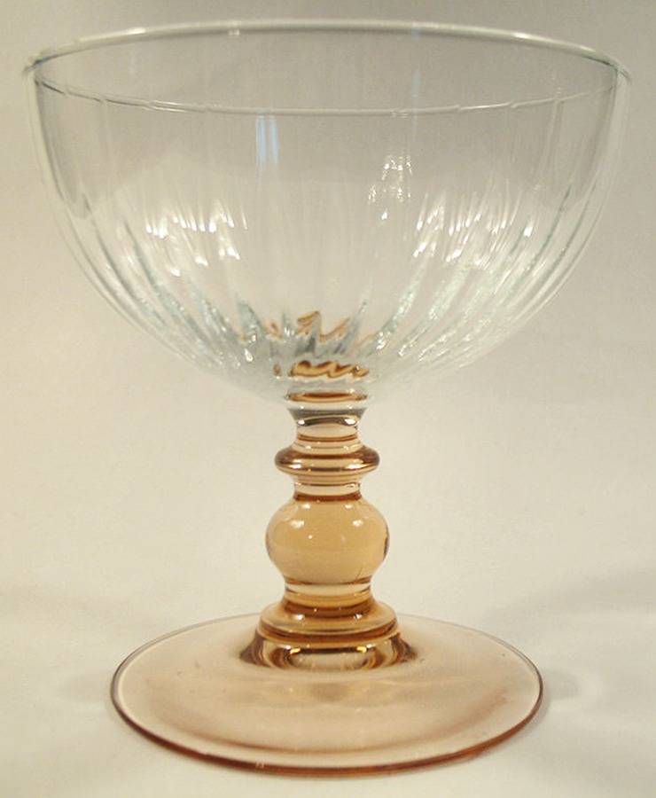 Country Manor Peach Champagne/Tall Sherbet by Cristal D'Arques - Durand-1