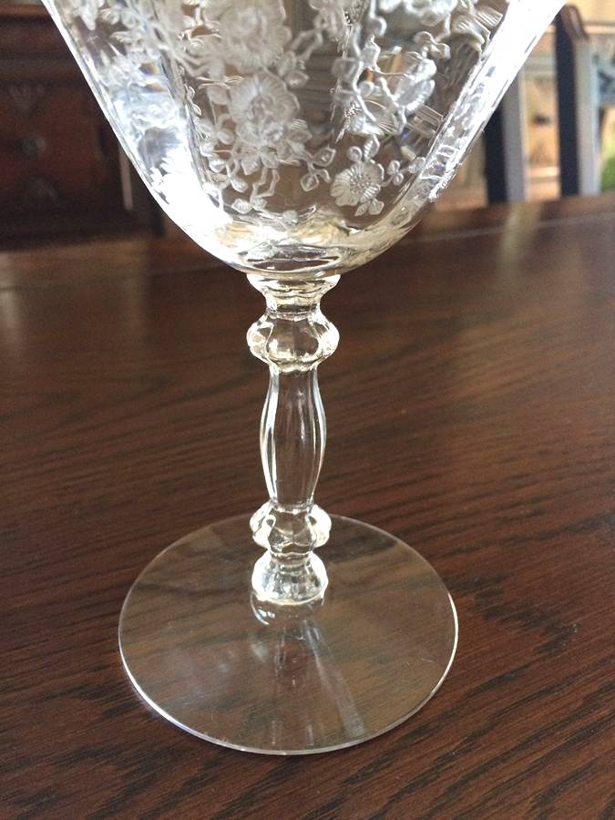 Rose Point Clear (Stem #3130) Champagne/Tall Sherbet by Cambridge-1