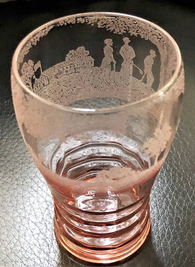 Golf Scene Pink Flat Tumbler by Cambridge-1