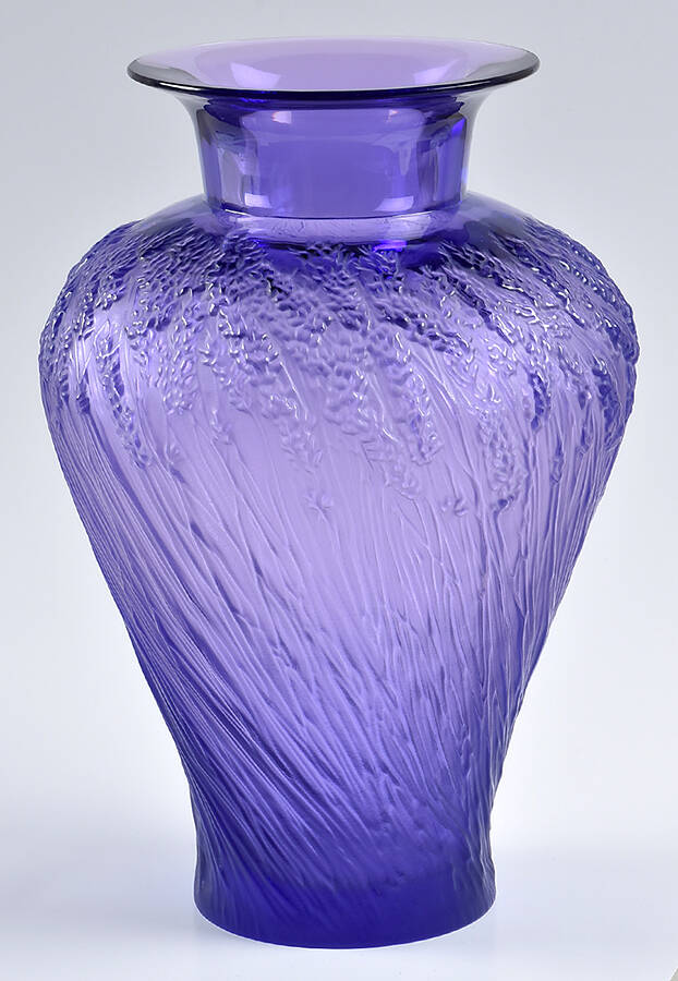 Lavender 11" Flower Vase by Lalique-1
