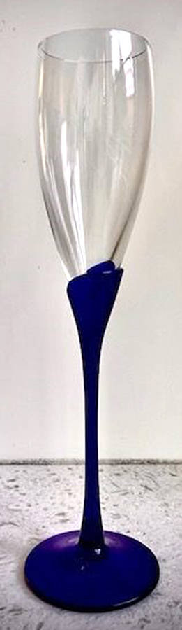 Amaryllis Cobalt Fluted Champagne by Colony-1