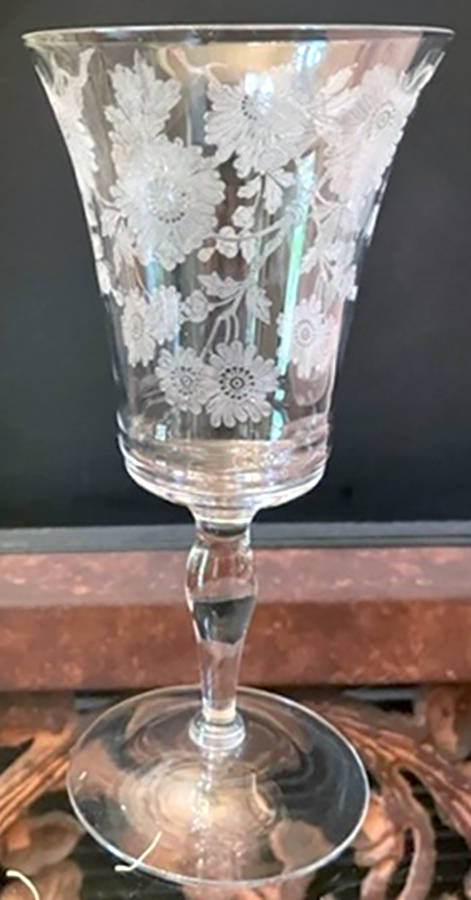 Blossom Time (Stem #3081) Water Goblet by Cambridge-1