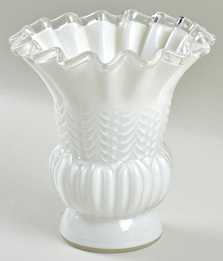 Giftware 6" Crimped Vase by Czechoslovakia-1