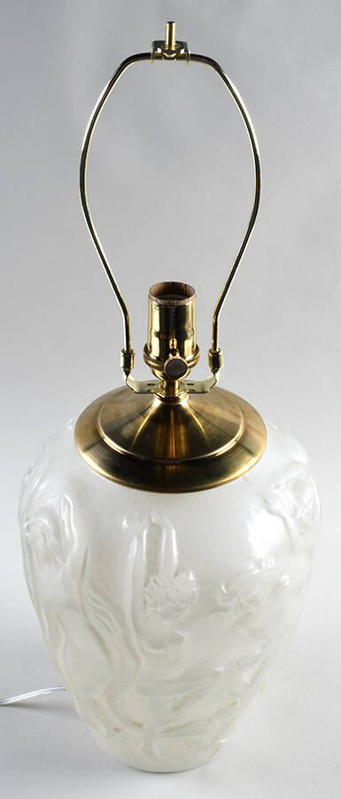 Dancing Girls-Clear Frost 21" Vase-Shape Electric Lamp by Consolidated-1