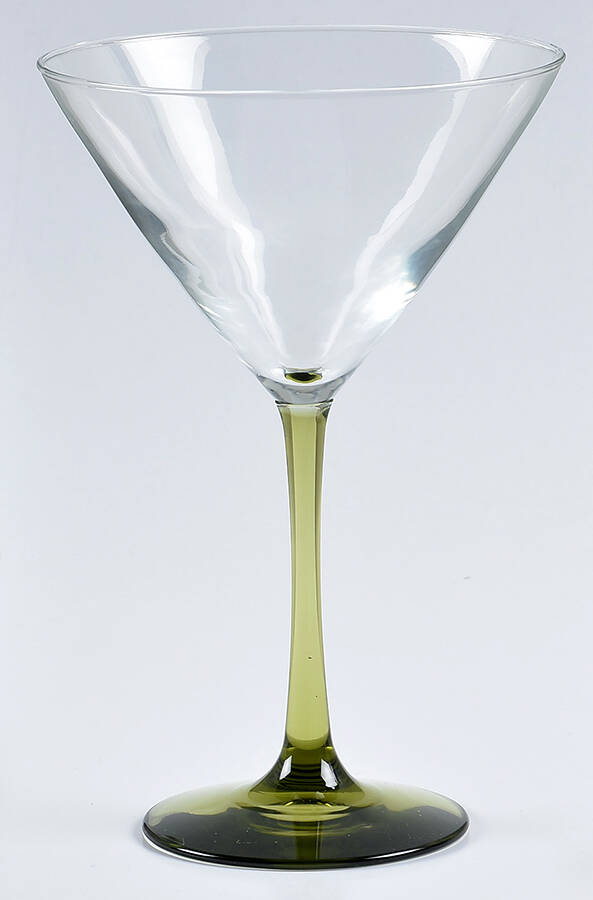 Olive Green Martini Glass by Cristal D'Arques - Durand-1