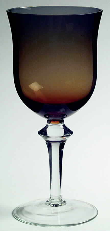 Aurora Amber and Blue Water Goblet by Denby-1