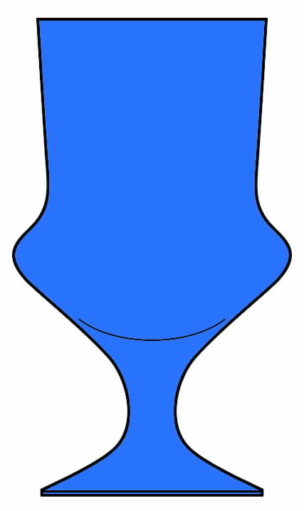 Flare Blue Water Goblet by Denby-1