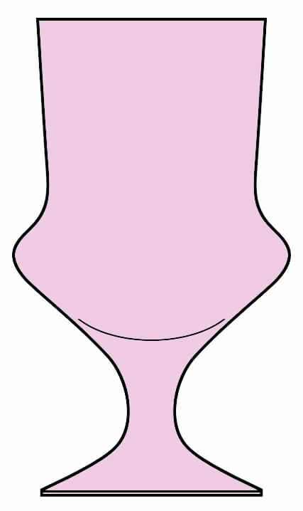 Flare Pink Water Goblet by Denby-1