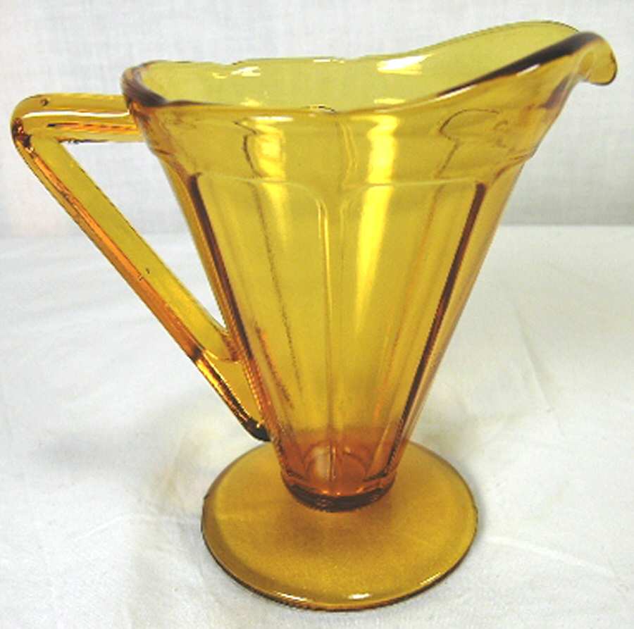 Victory Amber Creamer by Diamond Glass Company-1
