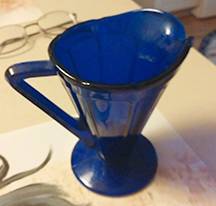 Victory Cobalt Blue Creamer by Diamond Glass Company-1