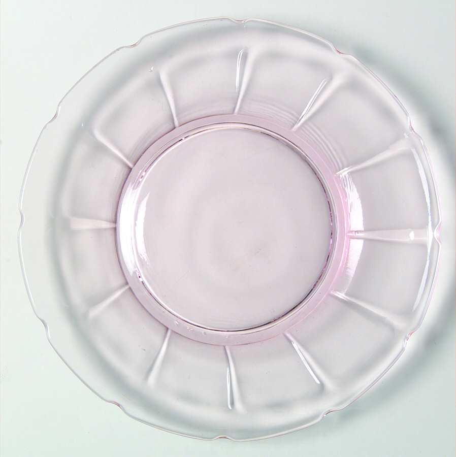 Victory Pink (No Trim) Bread & Butter Plate by Diamond Glass Company-1