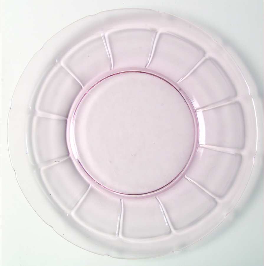 Victory Pink (No Trim) Dinner Plate by Diamond Glass Company-1