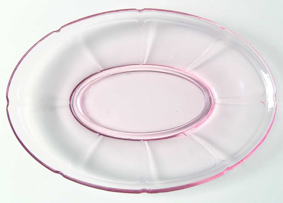 Victory Pink (No Trim) Sauce Boat, Underplate Only by Diamond Glass Company-1