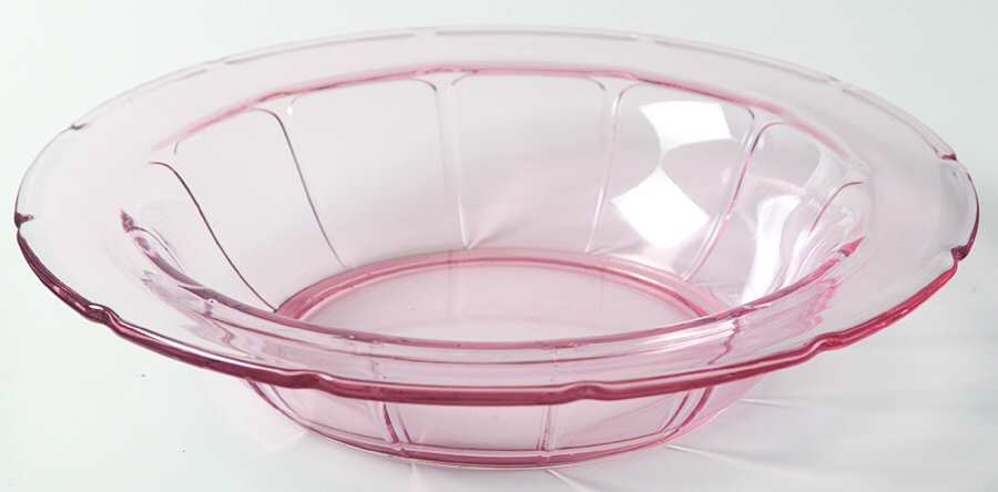 Victory Pink (No Trim) Rim Soup Bowl by Diamond Glass Company-1