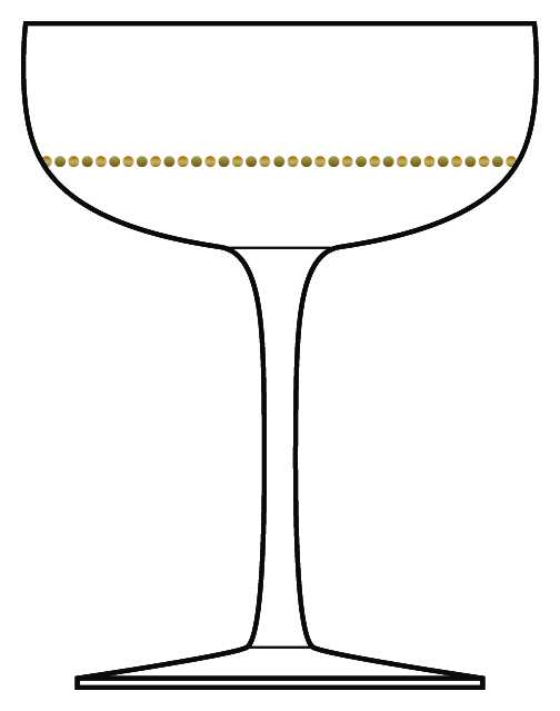 Gold Dot Champagne/Tall Sherbet by Dorothy Thorpe-1