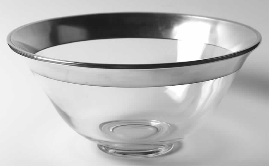 Silver Band 10" Salad Bowl by Dorothy Thorpe-1